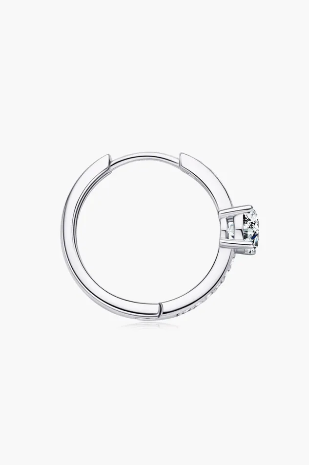 Earrings Trendsi Carry Your Love 1 Carat Moissanite PlatinumPlated Earrings